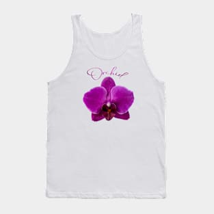 Purple Orchid and Text Tank Top